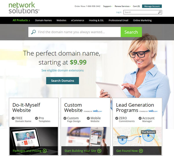 Network Solutions Website