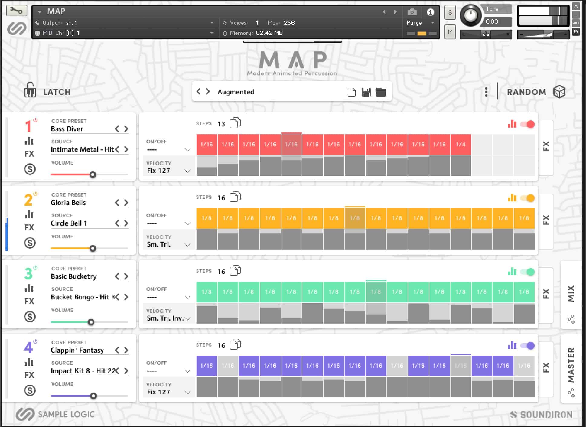MODERN ANIMATED PERCUSSION Sample Logic UI