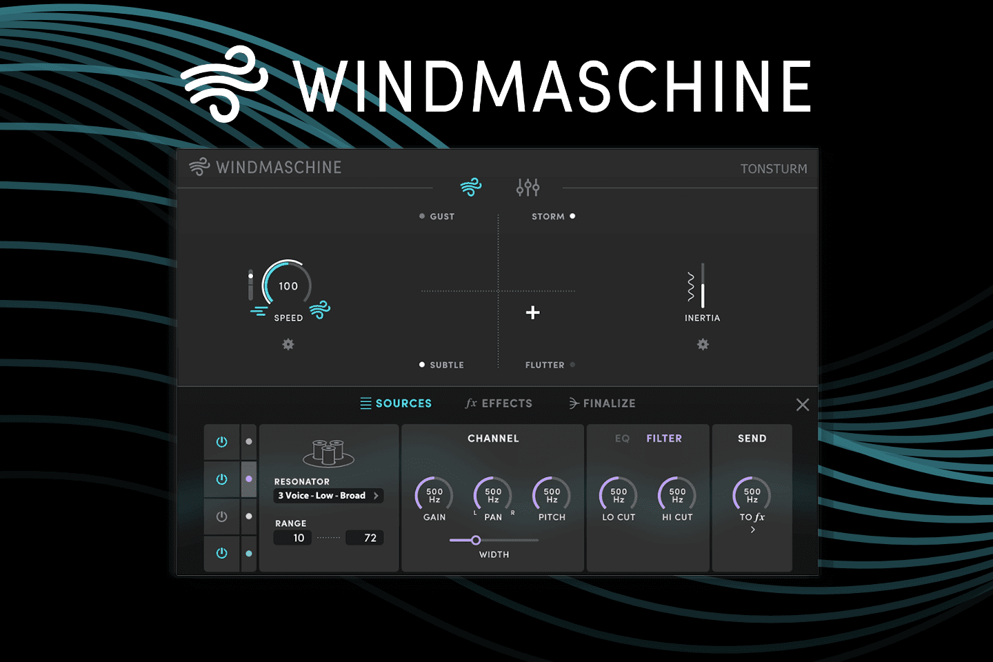 TONSTURM Windmaschine Banner 1