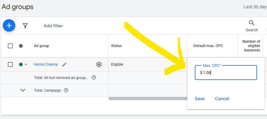 Bids on Google Ads Campaigns